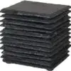 You Design on 4 x 4 Inch Square Black Slate Stone Coasters - Image 2